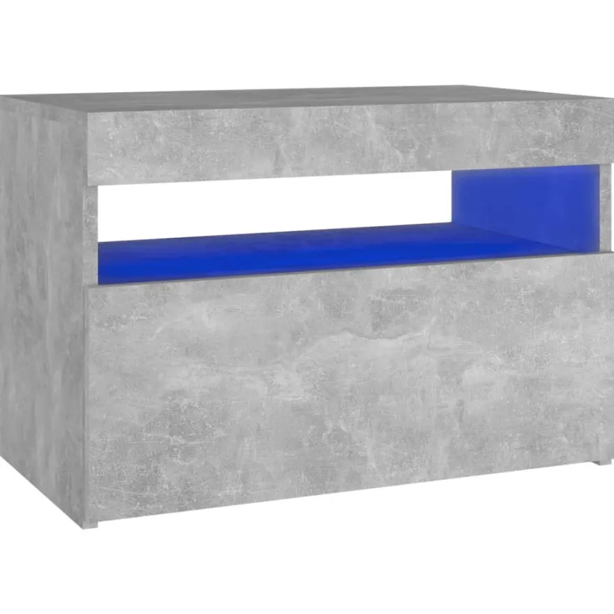 Yöpöytä LED-valoilla, 60x35x40cm, eri pakkauskokoja ja värejä