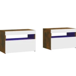 Yöpöytä LED-valoilla, 60x35x40cm, eri pakkauskokoja ja värejä
