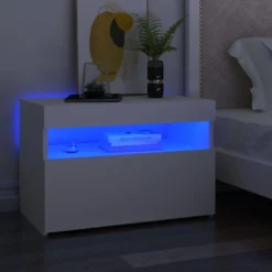Yöpöytä LED-valoilla, 60x35x40cm, eri pakkauskokoja ja värejä