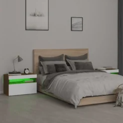 Yöpöytä LED-valoilla, 60x35x40cm, eri pakkauskokoja ja värejä