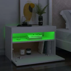 Yöpöytä LED-valoilla, 60x35x40cm, eri pakkauskokoja ja värejä