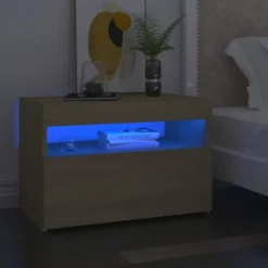 Yöpöytä LED-valoilla, 60x35x40cm, eri pakkauskokoja ja värejä