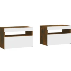 Yöpöytä LED-valoilla, 60x35x40cm, eri pakkauskokoja ja värejä