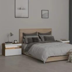 Yöpöytä LED-valoilla, 60x35x40cm, eri pakkauskokoja ja värejä