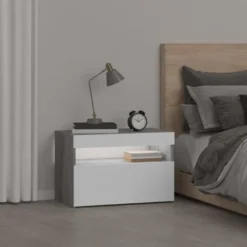 Yöpöytä LED-valoilla, 60x35x40cm, eri pakkauskokoja ja värejä