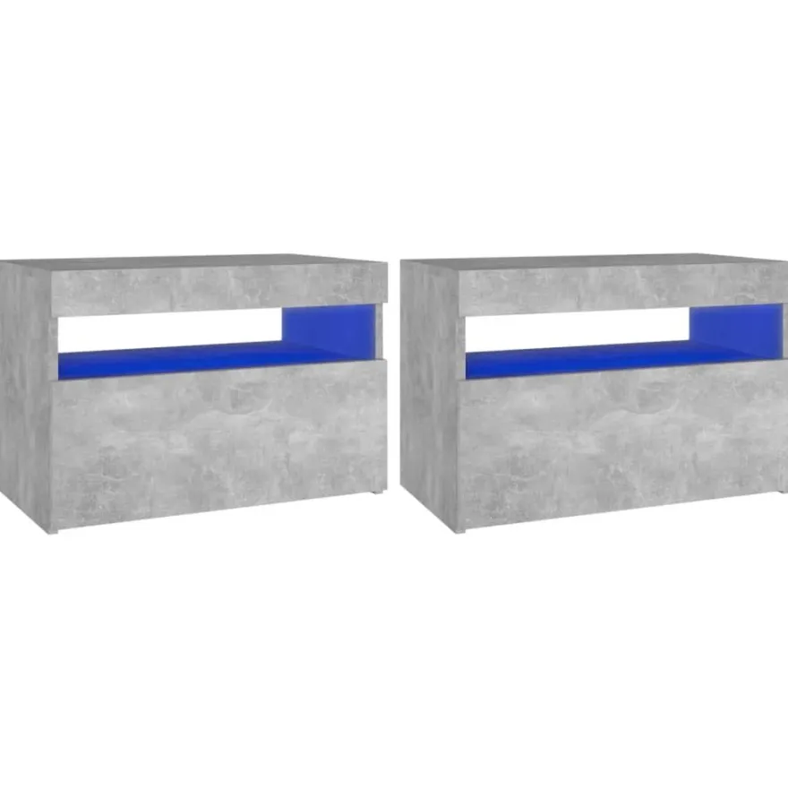 Yöpöytä LED-valoilla, 60x35x40cm, eri pakkauskokoja ja värejä