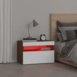 Yöpöytä LED-valoilla, 60x35x40cm, eri pakkauskokoja ja värejä