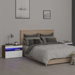 Yöpöytä LED-valoilla, 60x35x40cm, eri pakkauskokoja ja värejä
