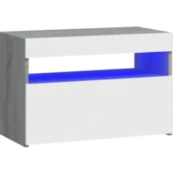 Yöpöytä LED-valoilla, 60x35x40cm, eri pakkauskokoja ja värejä