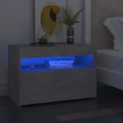 Yöpöytä LED-valoilla, 60x35x40cm, eri pakkauskokoja ja värejä