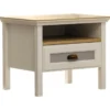 Yöpöytä Linento Furniture FRN-21017, 60x44cm, kerma/ruskea/harmaa