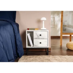Yöpöytä Linento Furniture Glimmer metallijalat