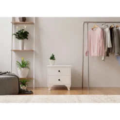 Yöpöytä Linento Furniture Rb-070, 40x45cm, mattavalkoinen