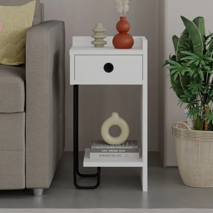 Yöpöytä Linento Furniture Sirius, oikea, eri värejä