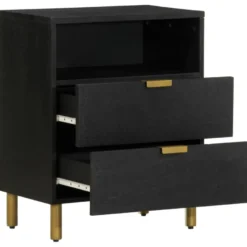 Yöpöytä musta 50x33x62 cm tekninen puu (17658)