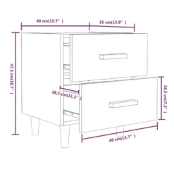 Yöpöytä 40x35x47,5cm, eri pakkauskokoja ja värejä